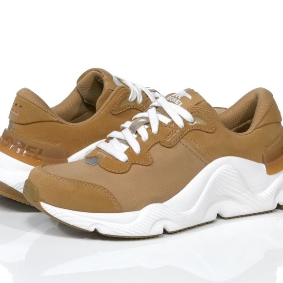 Sorel Shoes - Sorel Tan and White Women's Athletic Sneakers